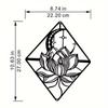 Décoration murale en métal en forme de lotus - Ornement en forme de fleur de lune, sculpture élégante à suspendre pour la décoration de la maison, l'artisanat et la décoration de la pièce