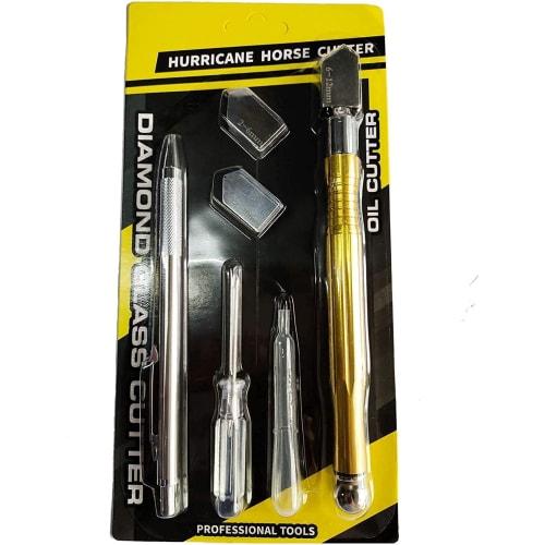 GOOMAND Glass Cutter, Cutting Thickness 2-6mm, 6-12mm, 12-20mm, with Super Hard Oil Glass Cutter Oil Refill, Glass Cutter Cutting Tool