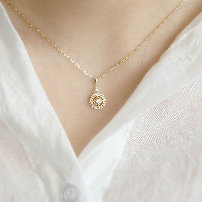 Collier S925 Argent Sterling pour Femmes Design Spécial Intérêt Luxe Léger Pendentif Exquis Chaîne de Clavicule Vintage