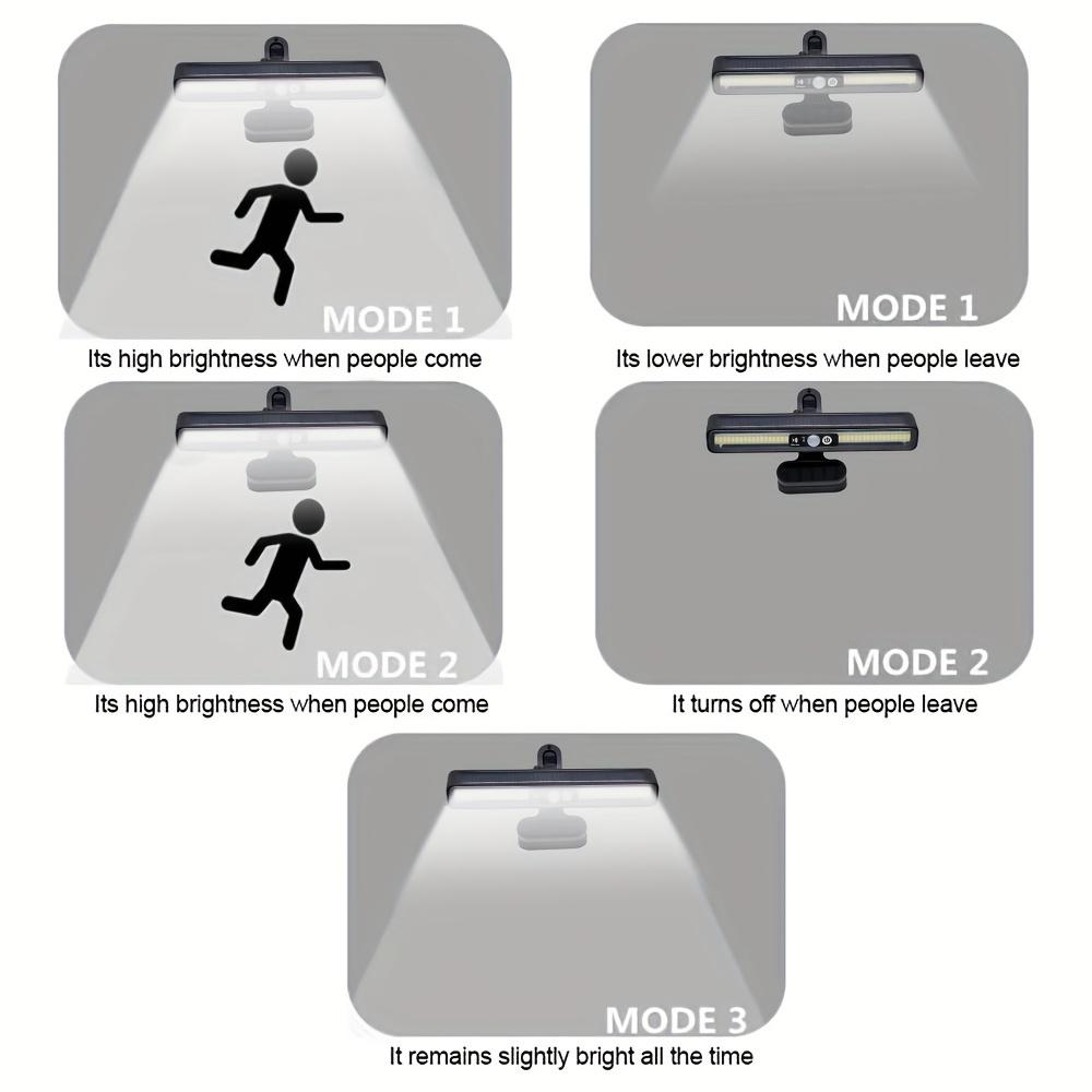 Solar Outdoor Light with Motion Sensor - Easy Clip-On Installation, Button Control, Ideal for Commercial Street Lighting Decor