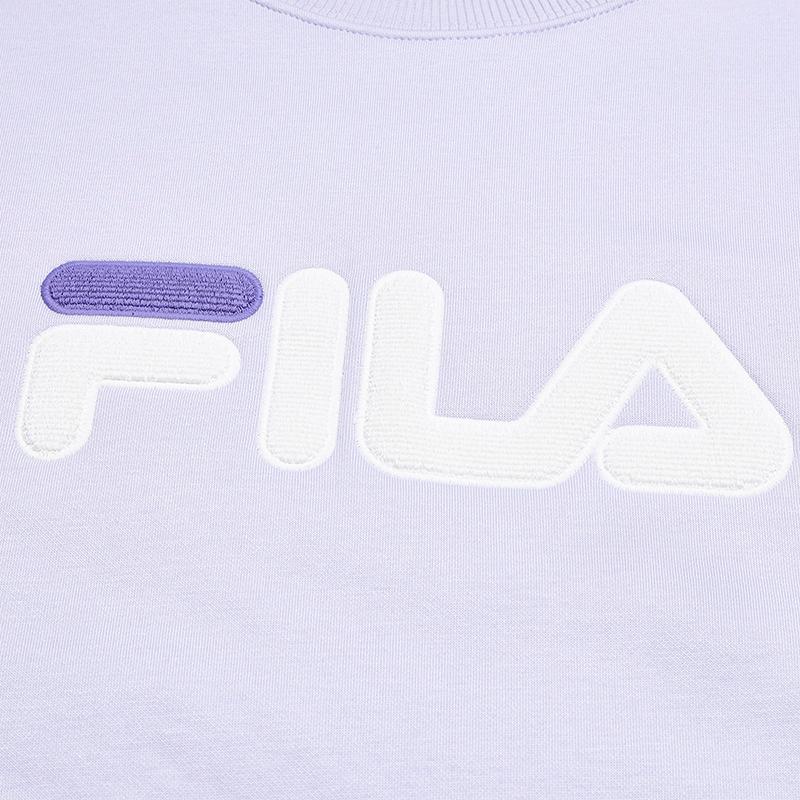 Men's FILA ORIGINALE Sweatshirts Men's Lavender Purple Crew Neck Thickened Other