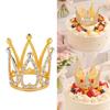 Mini Crown Cake Toppers Metal Rhinestones Princess Tiaras Royal Decors with a Bright Finish for Decorating Cake, Bouquets, Flower Gift Boxes, and Gift