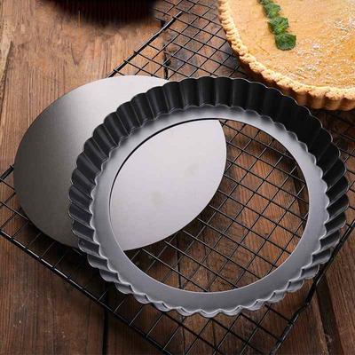 9 Zoll Antihaft Tarte Quiche Flan Formen Kuchenform Pie Pizza Kuchenform Abnehmbarer Lockerer Boden Geriffelt Schwere Ausführung Pizzaform Backform SGS