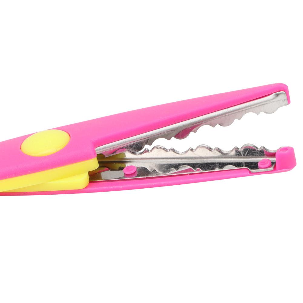 6 Pcs Colorful Plastic Kids Album Hand Safety Paper Decor Edge Cutting Scissors DIY Tool