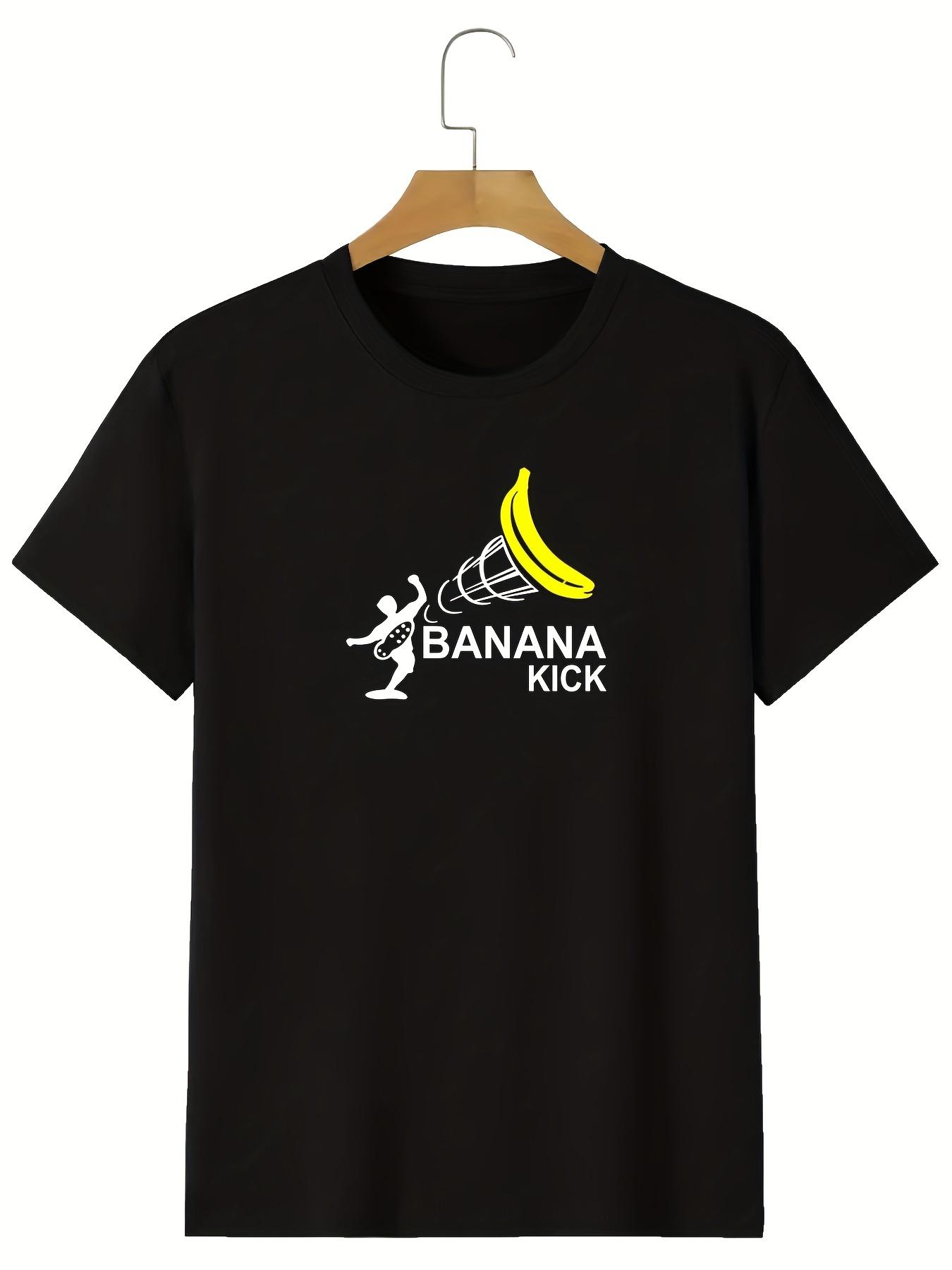 

Графическая футболка Banana Kick , мужская повседневная однотонная футболка с небольшим стрейчем, с круглым вырезом, на весну-лето XXXXXL чёрный