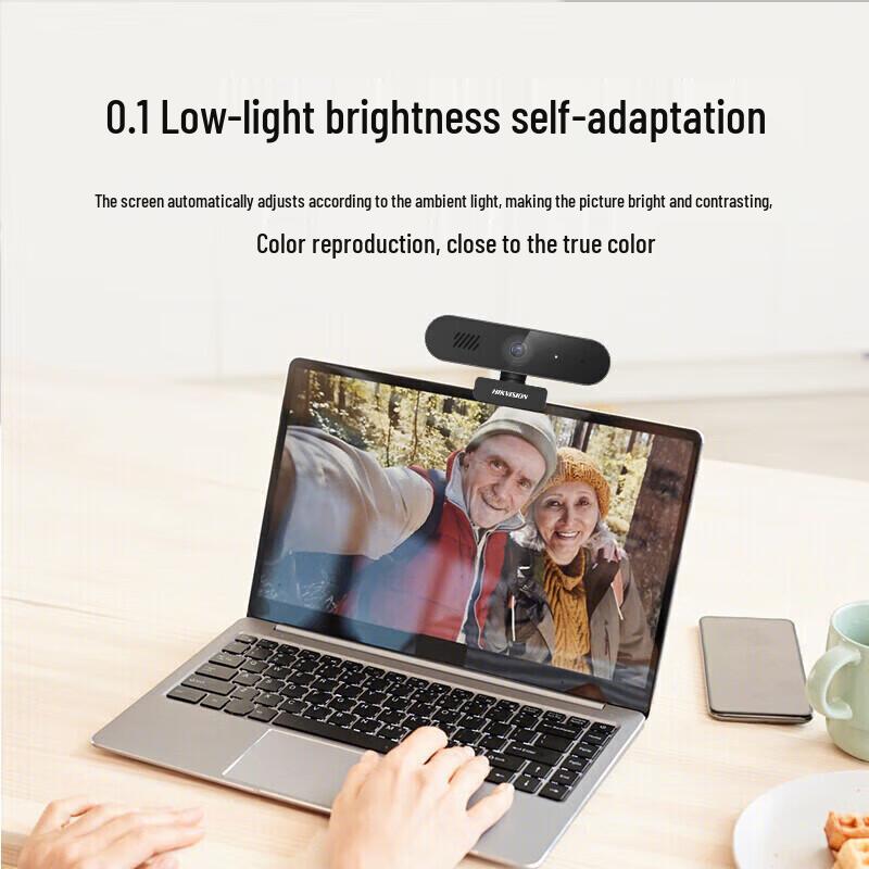 HIKVISION DS-E14Sa 2K Webkamera s automatickým ostřením, USB, zástrčka CN (adaptér součástí dodávky)