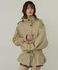 CITYBREEZE High-Neck Belted Half Trench Coat_Beige