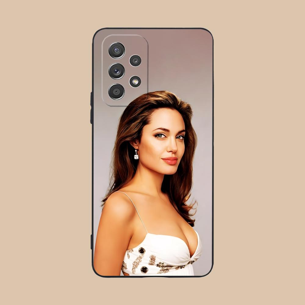 Angel Jolie Matte TPU Mobile Phone Case for Samsung Galaxy M55 54 42 35 34 33 32 23 22 15 14 13 12 F55 5G Colorful Cover