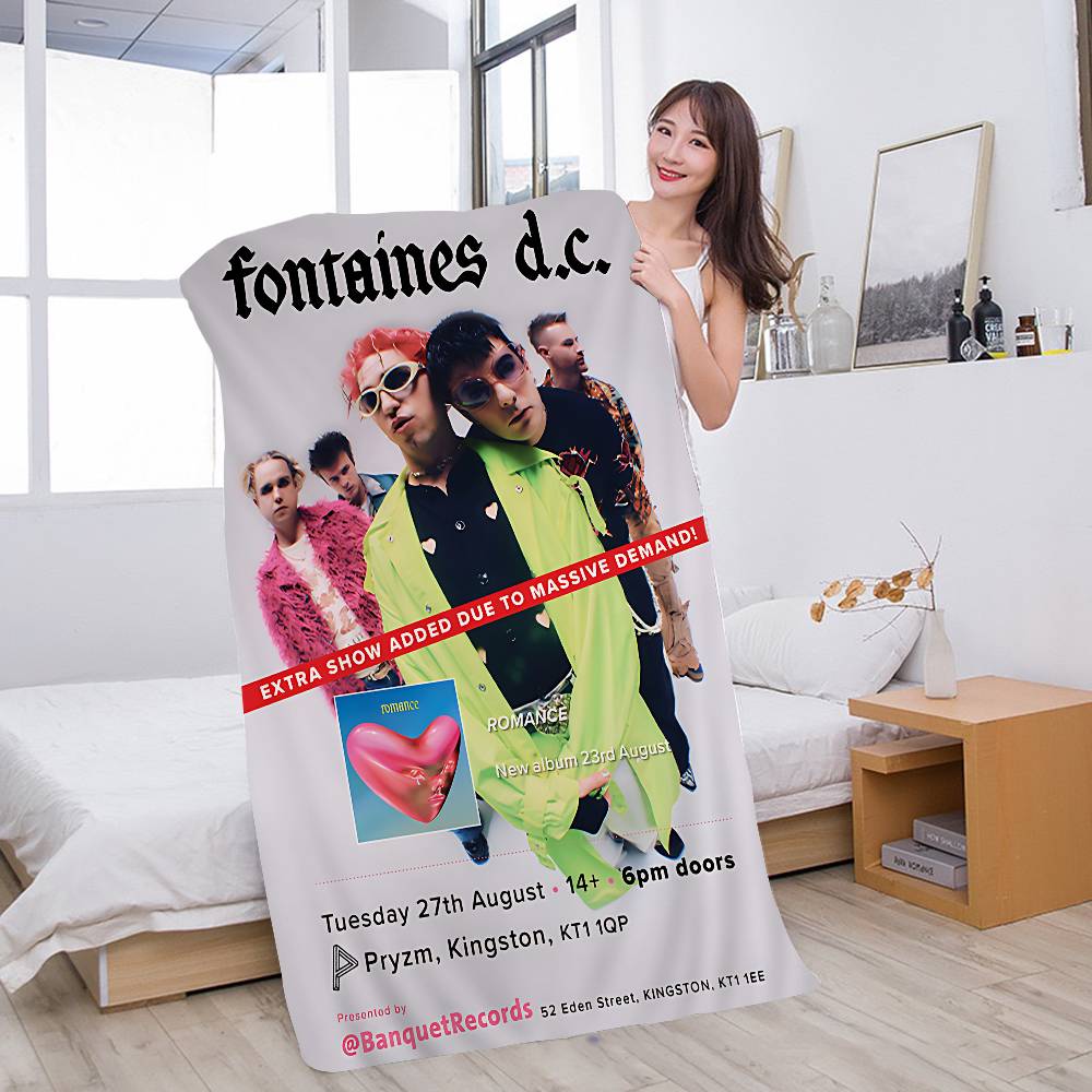 Band F-Fontaines DC Big Microfiber Beach Towels Quick Dry Towel Sand Beach Towels Pool Towel for Travel Swim Pool Yoga