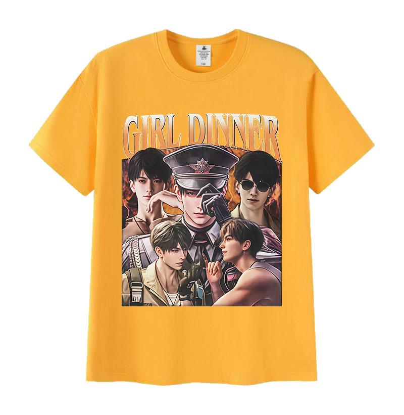 Cute Girl Dinner Caleb Graphic T Shirt Love and Deepspace Novelty Short Sleeve TShirts Unisex Summer High Quality Cotton T-Shirt