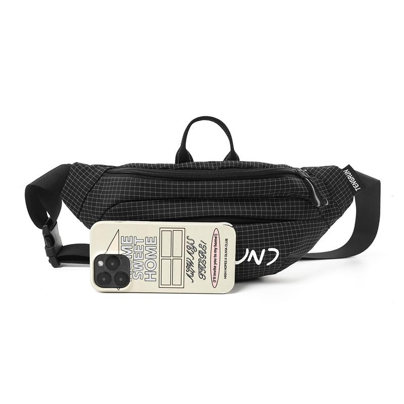 Letter Crossbody Bag Men's Chest Bag Sports Waist Bag Women's Mobile Phone Shoulder Bag
