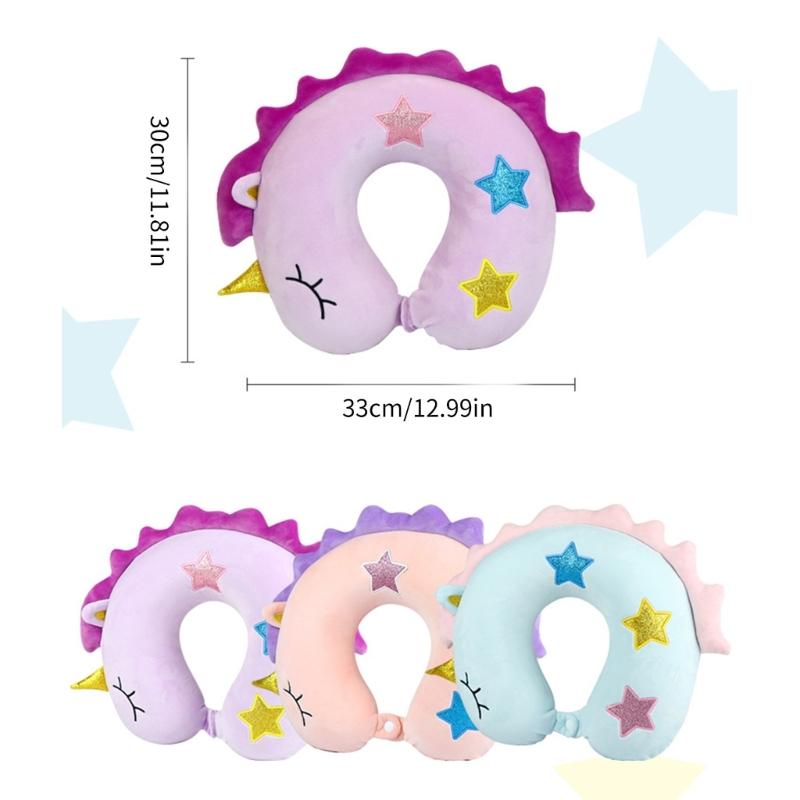 Soft and Comfortable Animal Pattern Neck Support Pillow for Kids Adults Travel