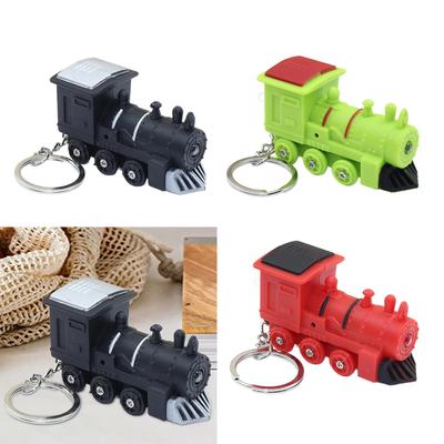 Train Keychain with Sound LED Light Keyholders Decorative Keyrings Train Pendant Keychain Hanging Ornament for Backback