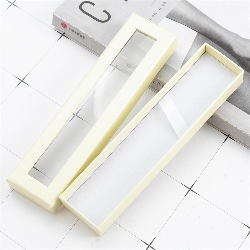 10pcs Pen Box Transparent Window Paper Packaging Gift Gel Pen Box Pencil Cases Pen Boxes Packaging Jewelry Gift Box Pencil Box