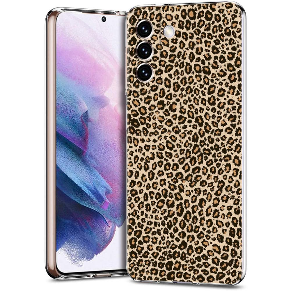 Phone Case For Samsung Galaxy S24 Ultra S23 FE S22 S20 S21 5G S10 S9 Plus S10E S8 Silicone Clear Leopard Cheetah Print Cover