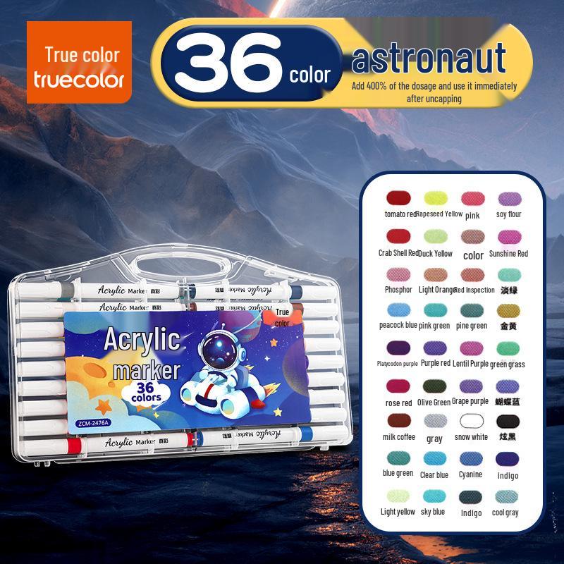Non-Bleeding True Color Watercolor Marker Pens for Kindergarten Art - Safe & Stackable Acrylic Brushes