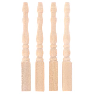 4pcs/set 1:12 Dollhouse Miniature DIY Wooden Table Leg Furniture Accessories