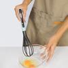 Plastic Dual Use Rotary Egg Beater Foldable Manual Whisk 2 in 1 Multifunctional Kitchen Tool for Beating Eggs and Kneading Dough