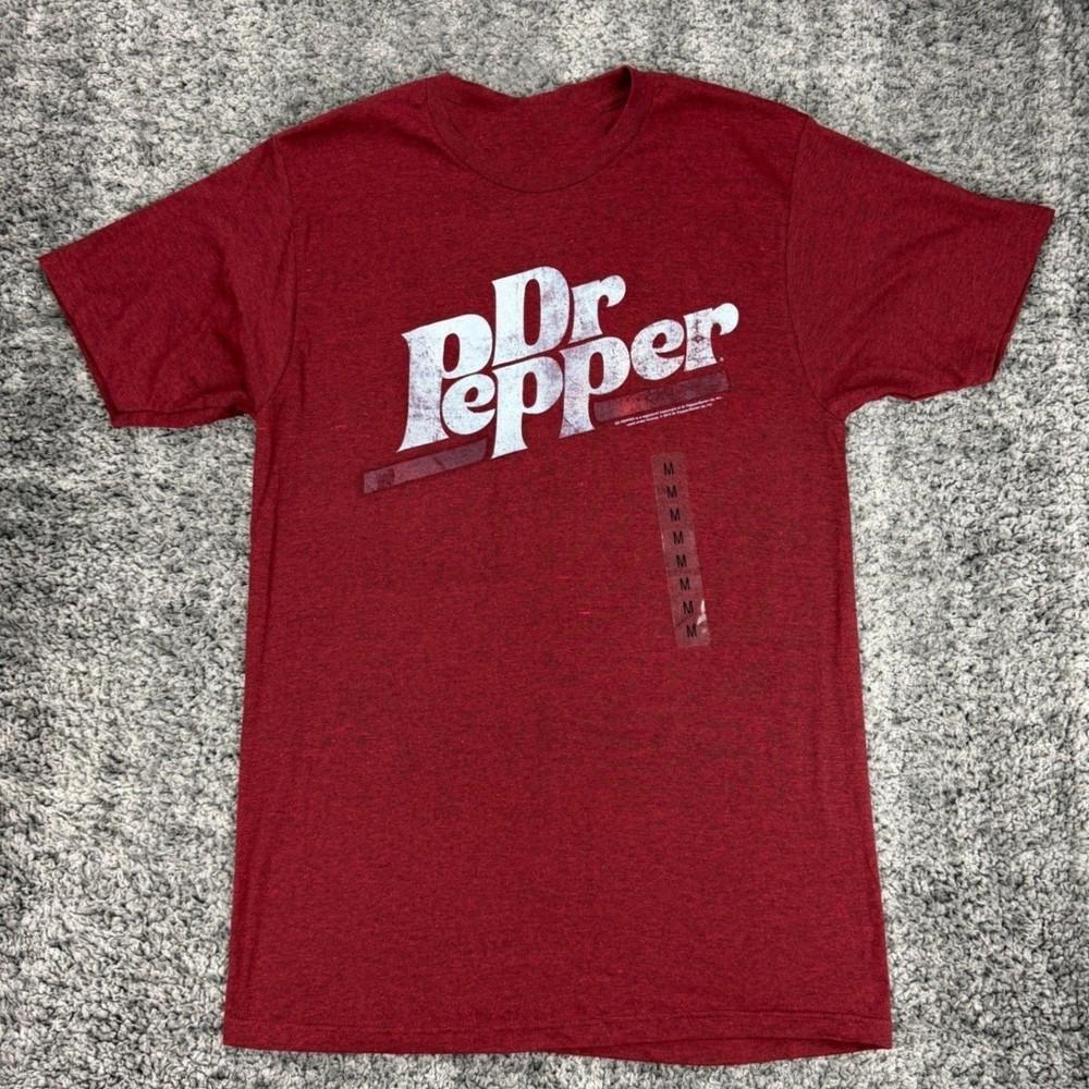 NEW Dr Pepper Logo TShirt Men#039;s Tee Red Unisex TShirt Unisex T-Shirt S