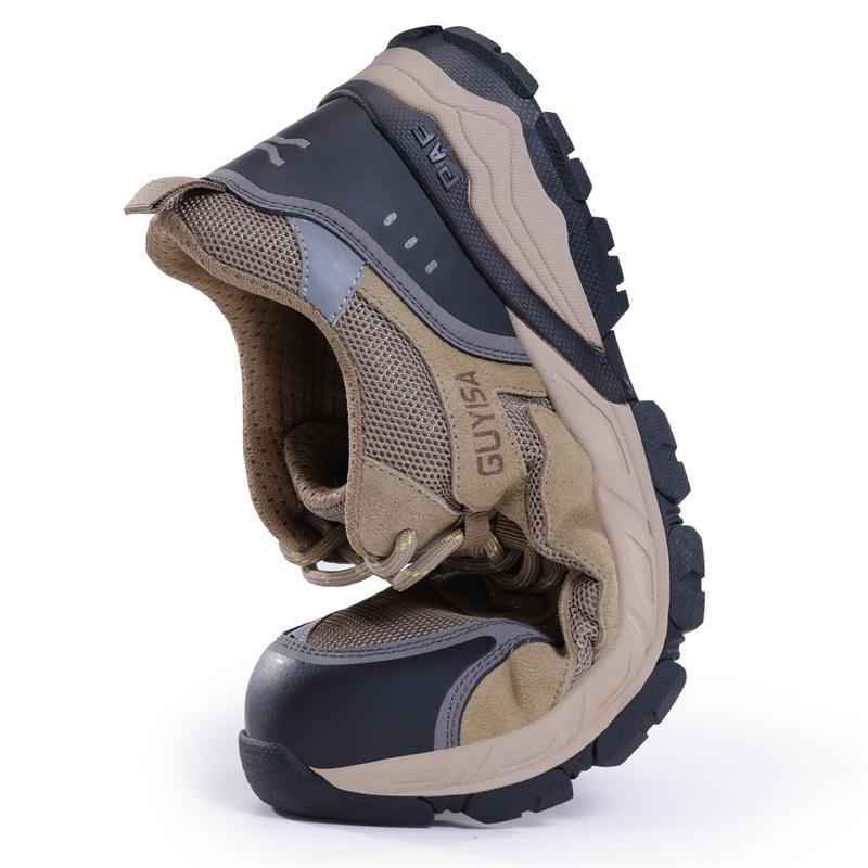 Men Fashion Labor Protection Shoes Anti Smashing Anti Piercing Steel Toe Wear-resistant Wear-resistant Lightweight Male Boots