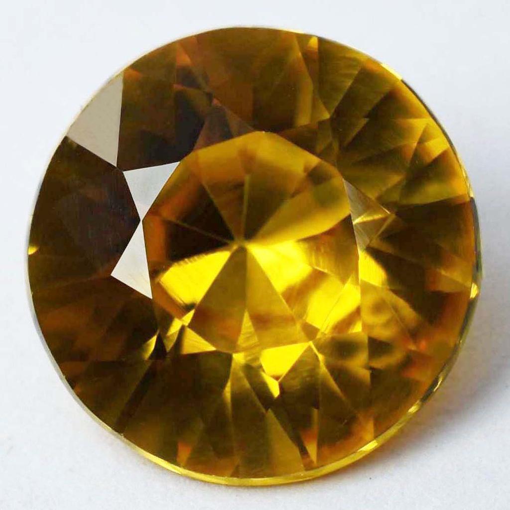 Yellow Ceylon Sapphire 7.30 Ct Natural Round Cut Loose Gemstone
