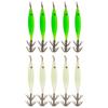 5Pcs Luminous Squid Lure Squid Fishing Lure Rustproof Cuttlefish Attracting Lure Portable Double Hook for Seawater Fresh Water