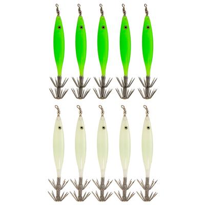 5Pcs Luminous Squid Lure Squid Fishing Lure Rustproof Cuttlefish Attracting Lure Portable Double Hook for Seawater Fresh Water