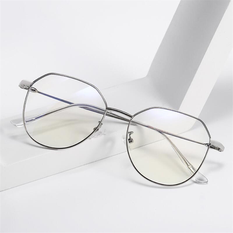 Big Frame Anti Blue Light Computer Glasses Women Metal Retro Nearsighted Spectacles Prescription 0 To -6 0