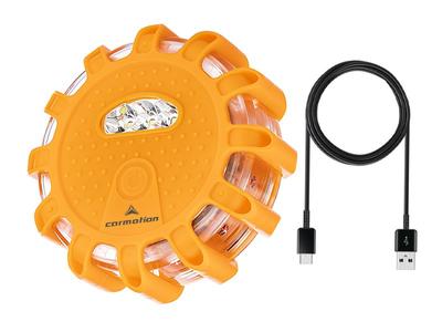 Warning Flare Lamp 12 LED + 3 LED, Rechargeable + USB-C Cable