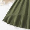 Vestito estivo nuovo per bambina, a maniche corte, in pizzo, con scollo a V e cintura da annodare, svasato