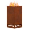 Smoke Free Fire Pit Brown 38 X 38 X 51 Cm Weatherproof Steel