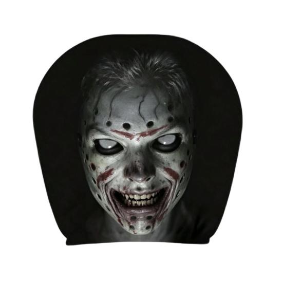 Ghost Face Car Face Seat Universal Stretchy Headrest Covers Scary Headrest Protector Car 1pc