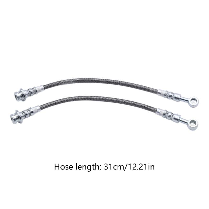 Upgraded Stainless Steel Braided Hoses Reliable & Noise Reducing Brake Hoses Vehicle Accessories H1717SSPAIR ZPN-41941