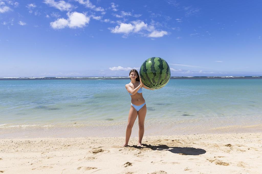 Igarashi Beach Ball 85cm Realistic Watermelon Ball, Inflated Size Approximately 60cm, BBC-185V