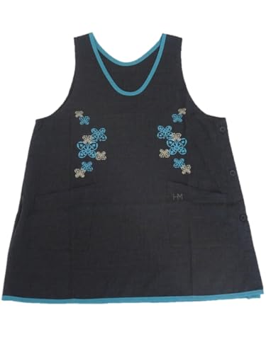 LUNAPANDA HANAE MORI Department Store Brand Apron by Hanae Mori. Wrinkle-resistant polyester with butterfly and rubber print, side buttons, and tabard