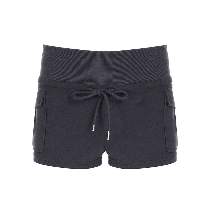 H Home European and American Women's Clothing Street Athleisure Pocket High-Waist Cargo Shorts Fitness Running Shoelace Sexy Hot Pants