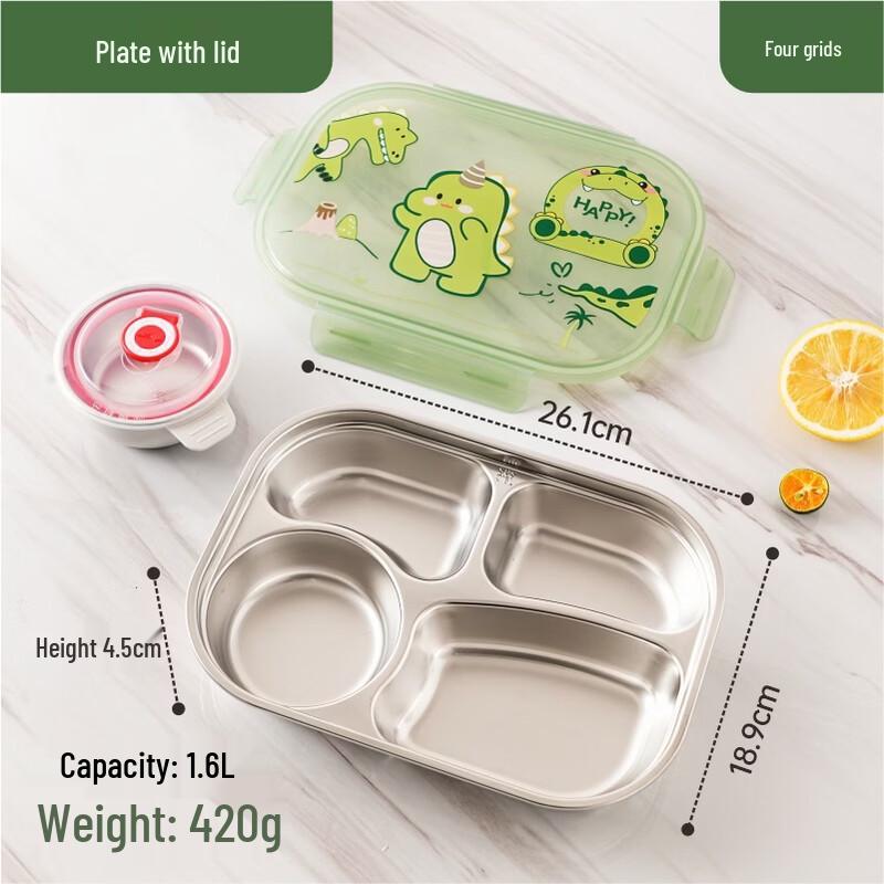 

304 Stainless Steel Divided Lunch Box