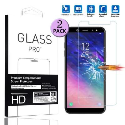 Folia ochronna na ekran - Samsung - Galaxy A6 Plus 2018 - Szkło hartowane - 2 sztuki - Odporna na zarysowania