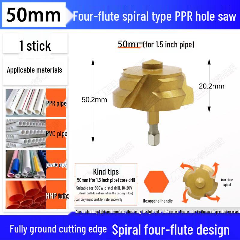 Hex Shank T-Handle Drill Bit and Pipe Reamer Hole Opener