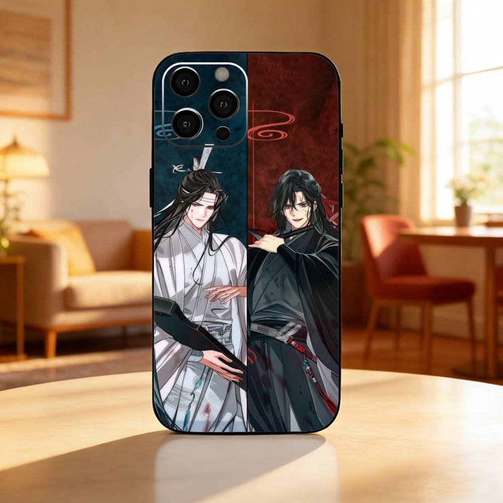 M-Mo Dao Zu Shi MDZS Anime Handyhülle Für iPhone17,16,15,14,13,12 Plus,Max Weiches Silikon Schwarze Hülle