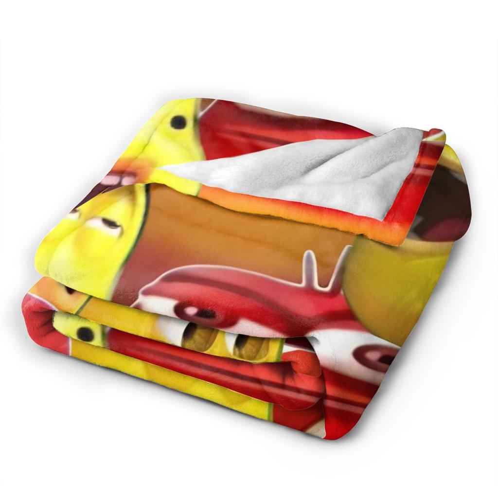 Kvalitní měkká deka s kreslenými larvami, přehoz na postel, zimní piknik, pohovka, postel, vtipné přehozy