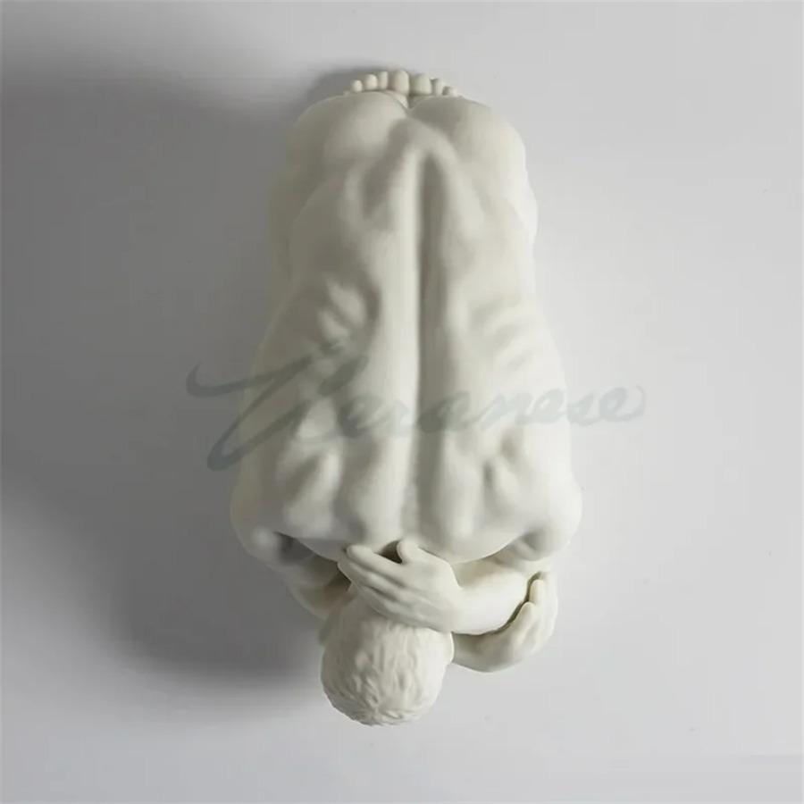 Creative Abstract Ceramics Naked Body Art Figurine Nude Man Kneeling Room Desk Statue Decoration Interior Home Decor Gifts