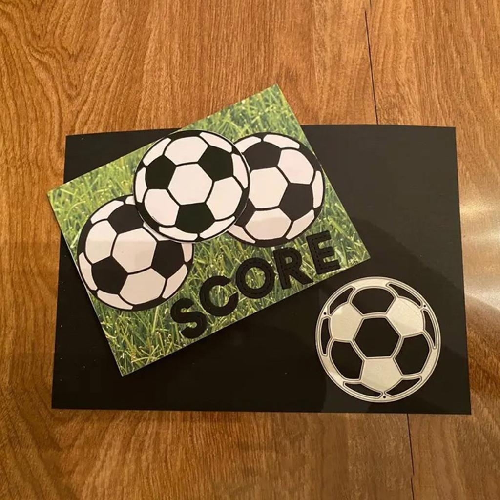 Soccer Shape Cutting Dies Carbon Steel Die Cut Scrapbooking Embossing Stencils for Scrapbooking Card Making Packaging