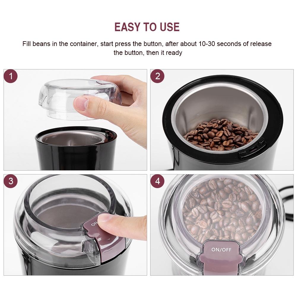 Potente Macinino Elettrico per Caffè 220V 400W Frullatori per Fagioli per Casa Cucina Ufficio Uso Domestico Macchina da Caffè/Spezie