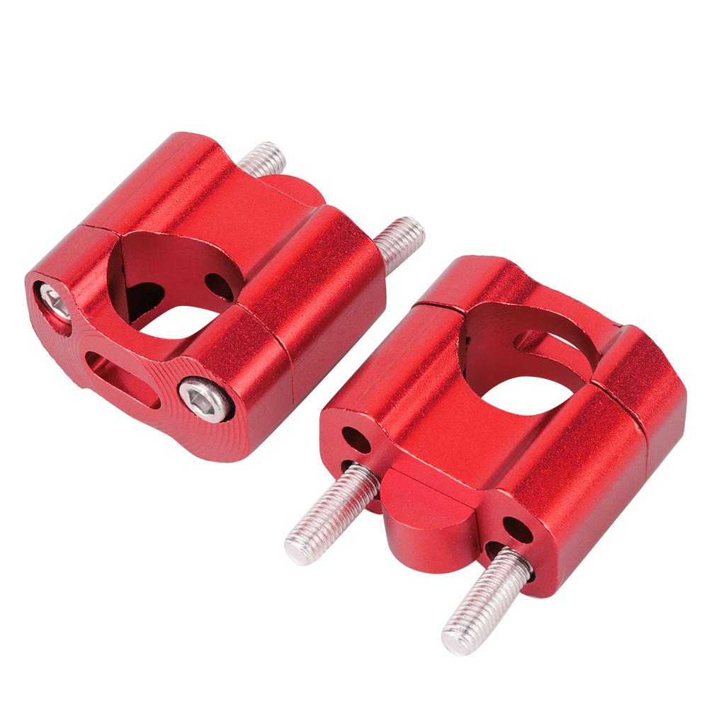 Pair 22mm 28mm 1 8in 7 8in Motorcycle Handlebar Mount Clamps Riser Adapter CNC Aluminum Alloy