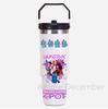 30Oz K-Pop Portable Car Cup Stainless Steel Thermos Cup with Straw Travel Sports Water Bottle with Handle Cover Coffee Vacuum Flask