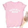 Equipo De La Novia Spanish Print Shirt Bachelorette Party TShirt Outfit Team Bridetops Wedding Bride Shower Party Tee T Shirts