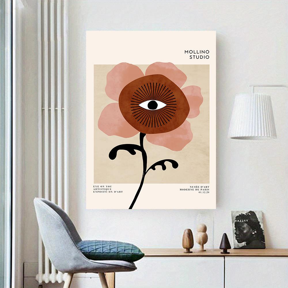 

Абстрактное лимонное цветочное око оранжевого цвета, винтажное растение, настенное искусство, холст, живопись, постеры и принты, настенные панно для декора гостиной 20x30cm