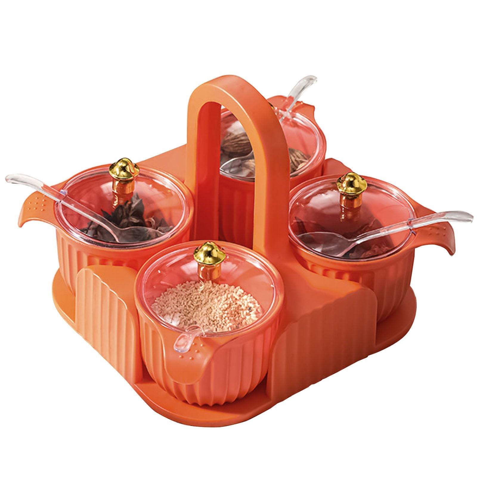 

Интегрированный многосекционный контейнер для приправ, Бытовая комбинация, Легкая роскошь, Герметичная банка для приправ, Кухонное хранение, Бутылка для приправ One Size