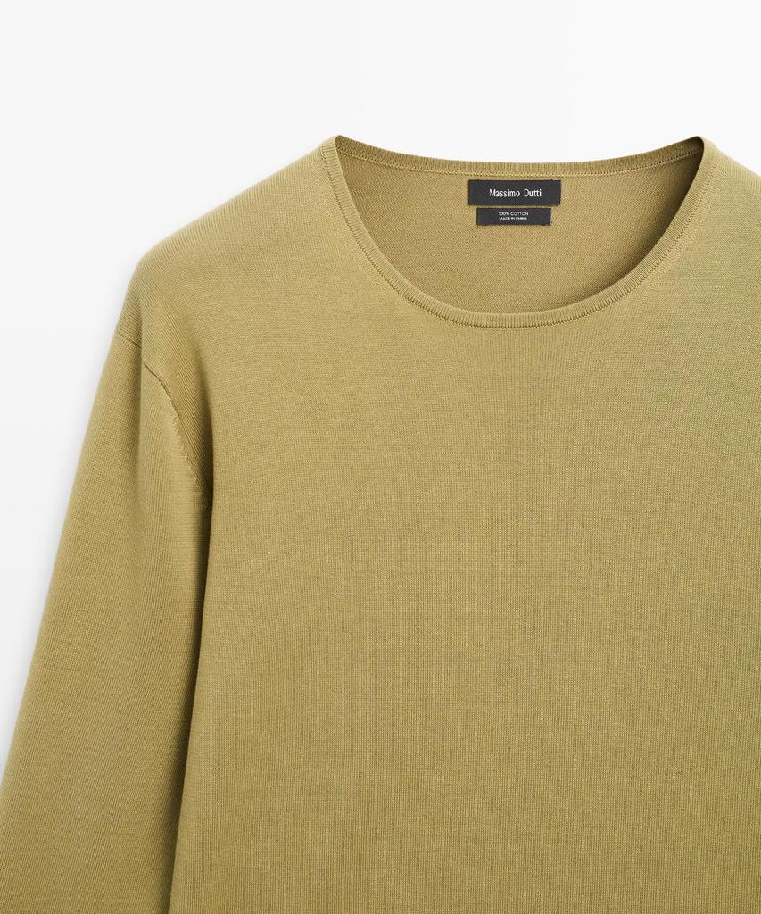 Masimodutti Cotton Round Neck Knit Sweater